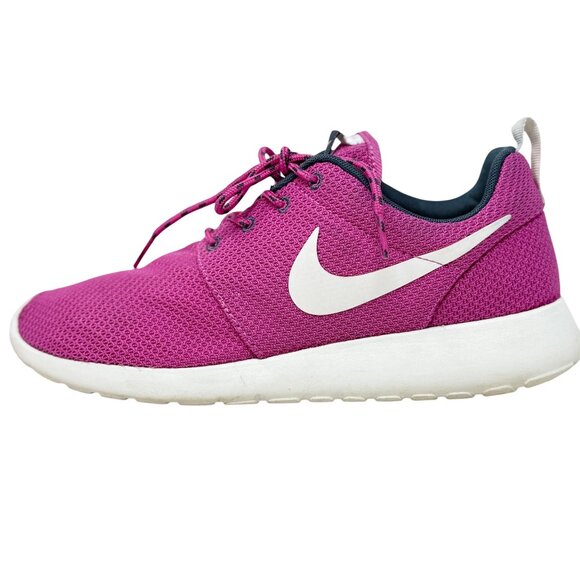 Nike Rosherun Club Pink & Summit White Womens Sneakers Size 9 Mesh Upper - Picture 5 of 12